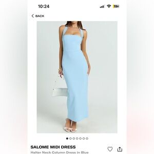 Showpo Light Blue Salome Midi Dress NWT